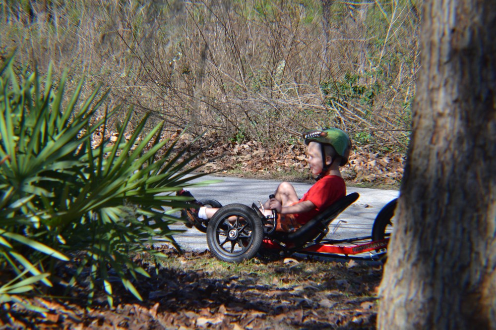 Kaelin on the Marjorie Keenan Rawlins Greenway Trail last weekend